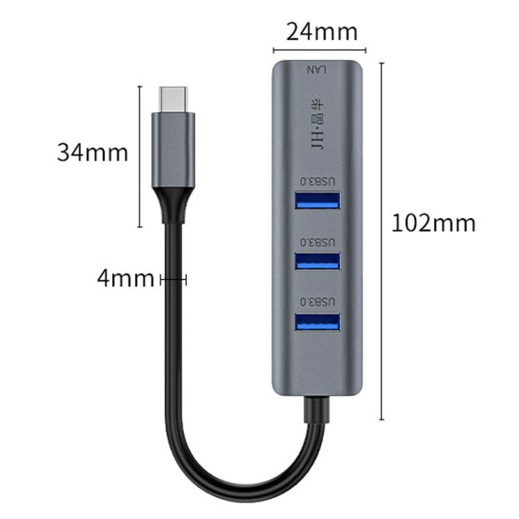 JINGHUA Gigabit LAN Converter For Computer External Driverless Network Card, Specification: USB3.0 Four Port - HoMEdemic™ 