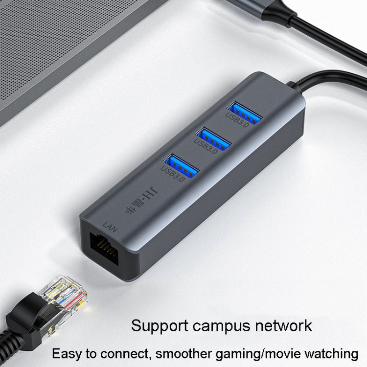 JINGHUA Gigabit LAN Converter For Computer External Driverless Network Card, Specification: USB3.0 Four Port - HoMEdemic™ 