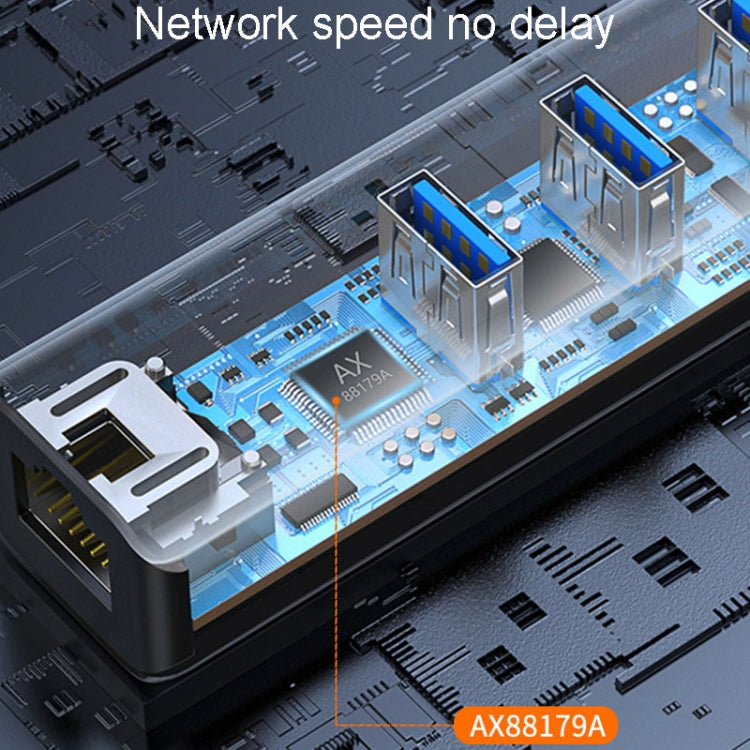 JINGHUA Gigabit LAN Converter For Computer External Driverless Network Card, Specification: USB3.0 Four Port - HoMEdemic™ 