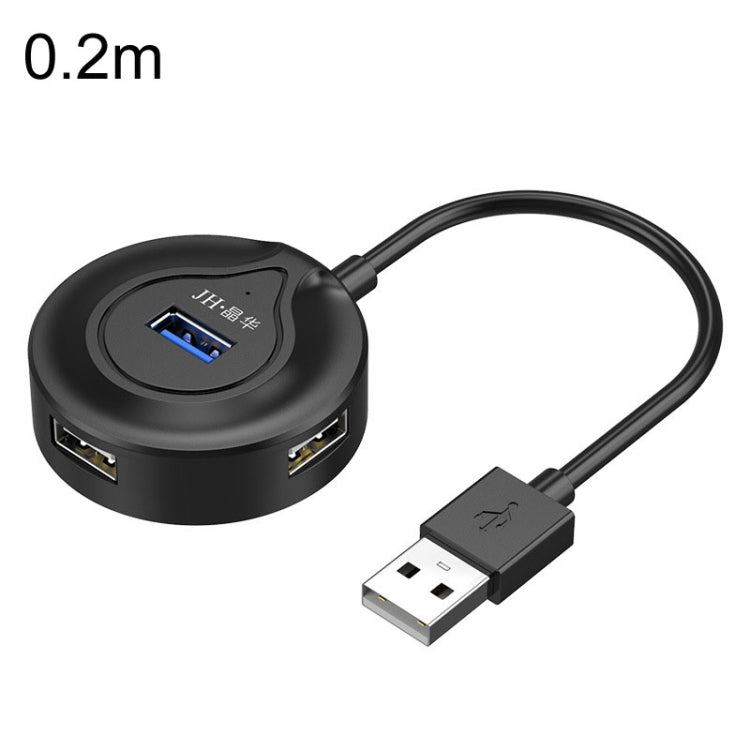 JINGHUA N62 USB2.0 4-Port Splitter One To Four HUB Extension Connector, Model: 0.2m Black - HoMEdemic™ 