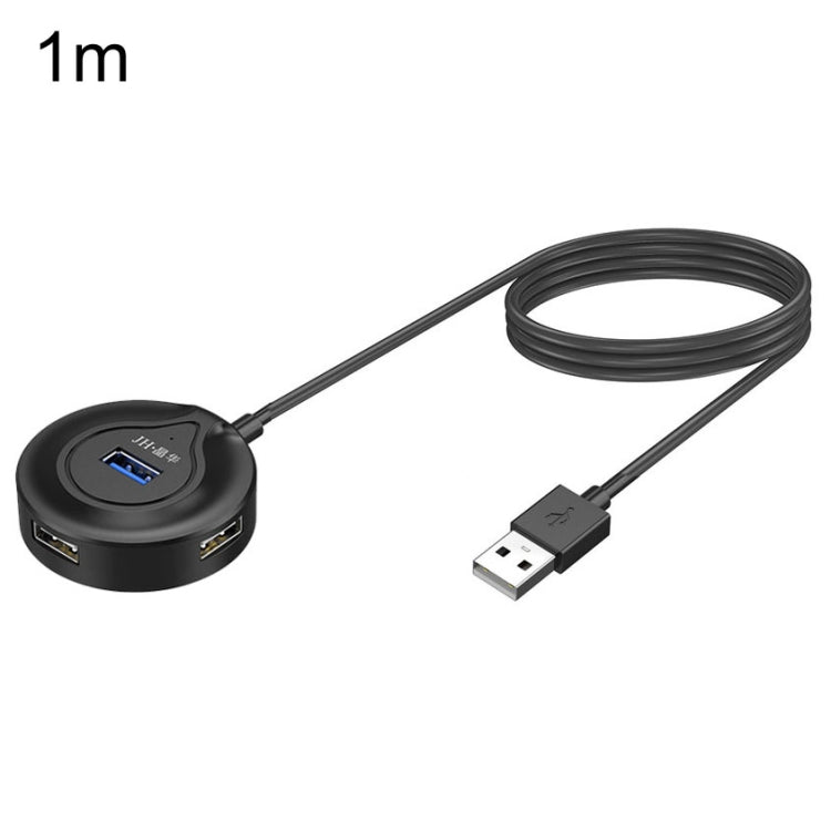 JINGHUA N62 USB2.0 4-Port Splitter One To Four HUB Extension Connector, Model: 1m Black - HoMEdemic™ 