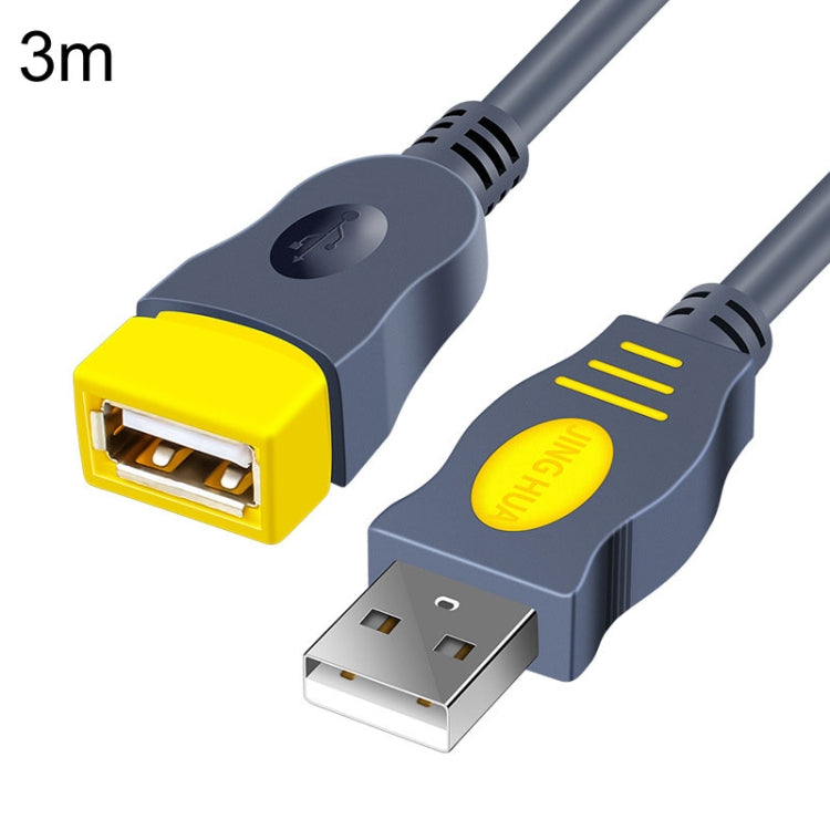 JINGHUA U111 USB 2.0 Data Extension Cable Computer Audio/Video Adapter Cord, Size: 3m(Gray) - HoMEdemic™ 