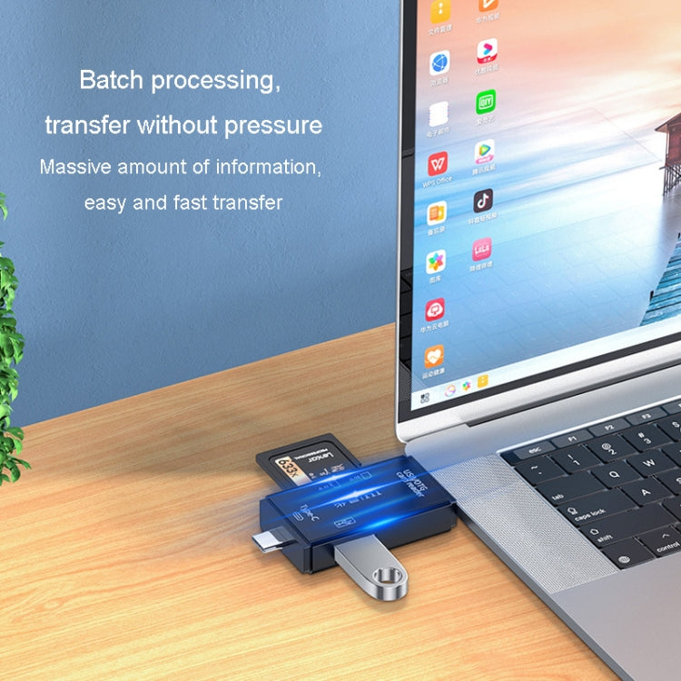 JINGHUA USB2.0 Multi-Function Card Reader SD/TF Dual Card Slot Cell Phone Computer Card Reader(Black) - HoMEdemic™ 