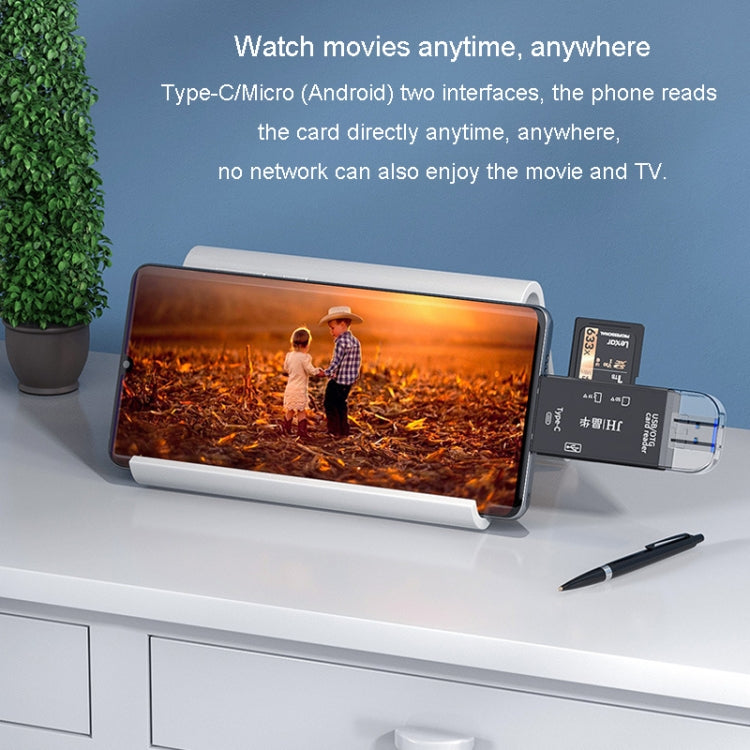 JINGHUA USB2.0 Multi-Function Card Reader SD/TF Dual Card Slot Cell Phone Computer Card Reader(Black) - HoMEdemic™ 