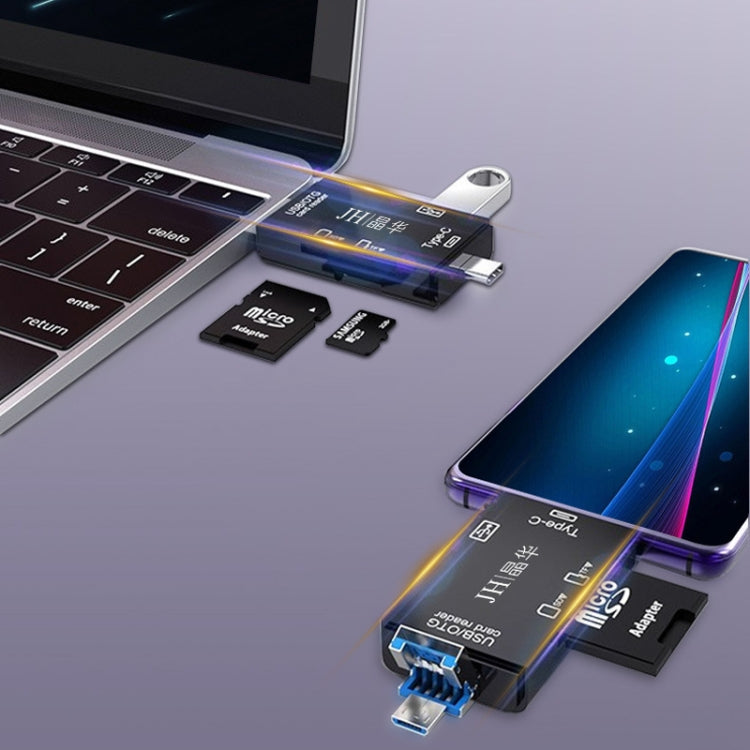 JINGHUA USB2.0 Multi-Function Card Reader SD/TF Dual Card Slot Cell Phone Computer Card Reader(Black) - HoMEdemic™ 