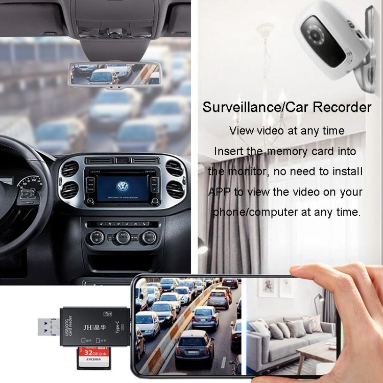 JINGHUA USB2.0 Multi-Function Card Reader SD/TF Dual Card Slot Cell Phone Computer Card Reader(Black) - HoMEdemic™ 