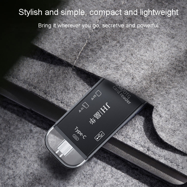 JINGHUA USB2.0 Multi-Function Card Reader SD/TF Dual Card Slot Cell Phone Computer Card Reader(Black) - HoMEdemic™ 