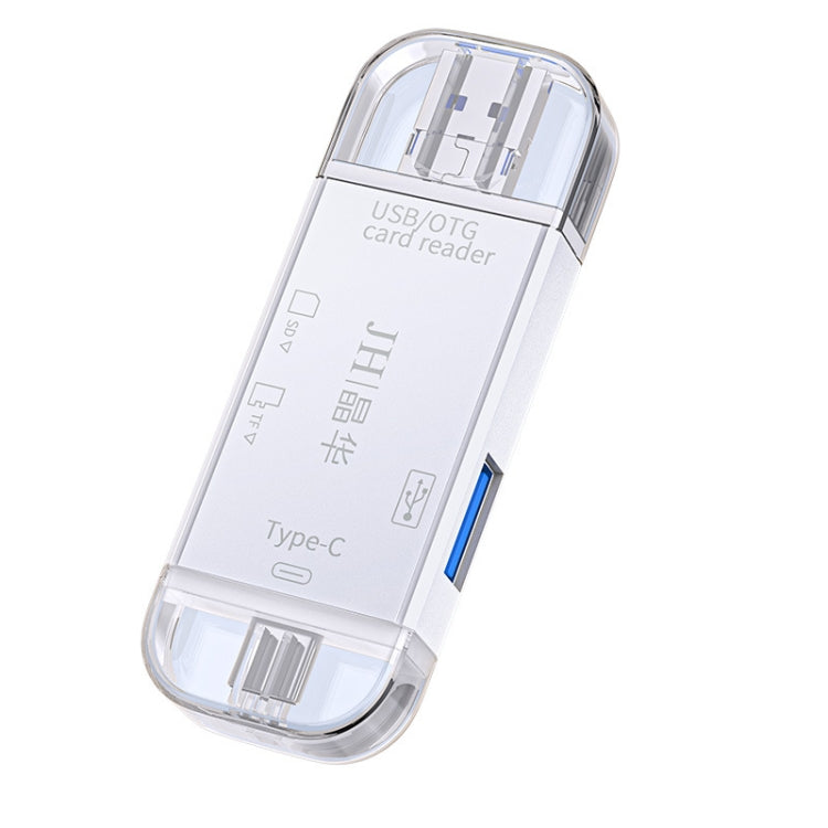 JINGHUA USB2.0 Multi-Function Card Reader SD/TF Dual Card Slot Cell Phone Computer Card Reader(White) - HoMEdemic™ 