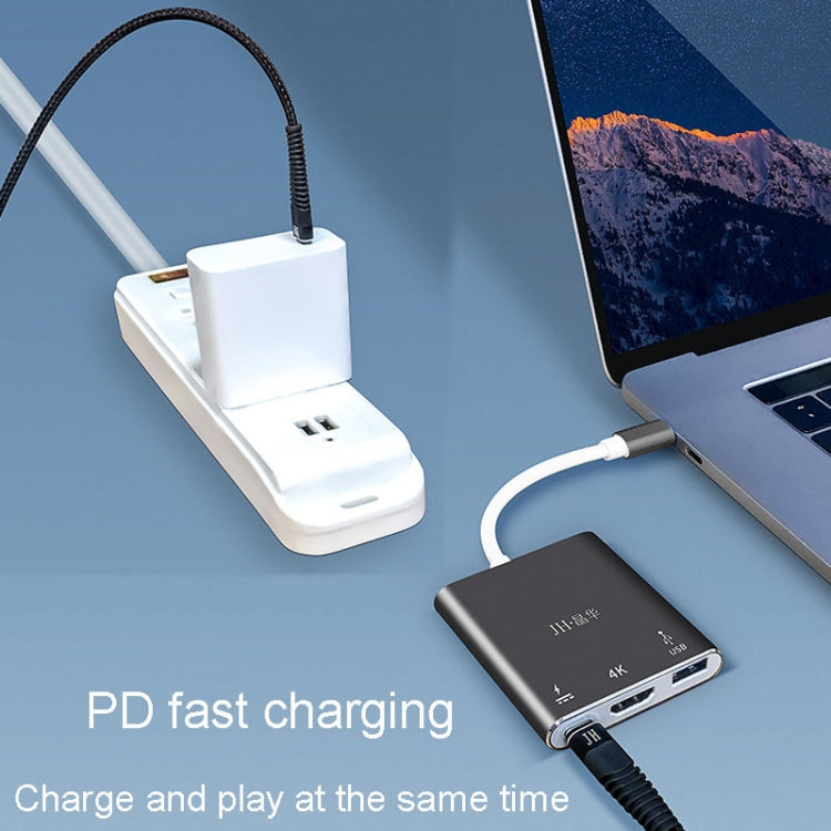 JINGHUA Z321 Multifunctional HUB Docking Station Converter, Interface: Type-C To HDMI+PD+USB - HoMEdemic™ 