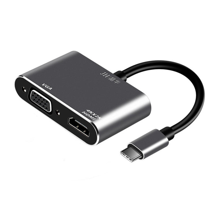 JINGHUA Z321 Multifunctional HUB Docking Station Converter, Interface: Type-C To HDMI+VGA - HoMEdemic™ 