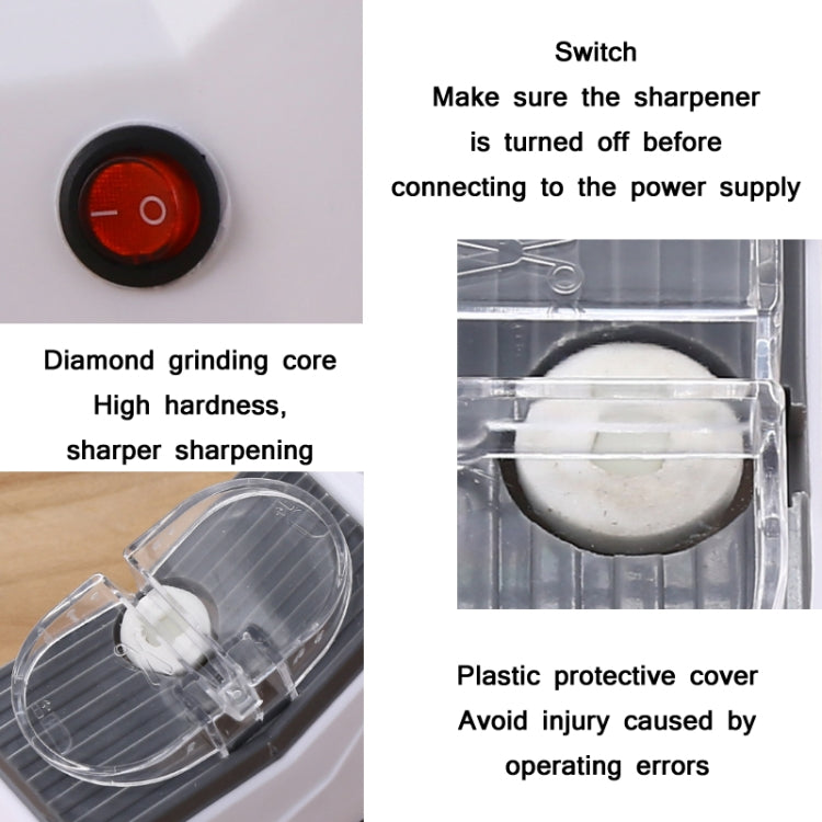 JJ-1 Kitchen Electric Double Sided Knife Sharpener, Specification: USB Plug - HoMEdemic™ 