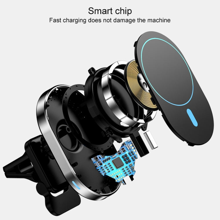 JJT-968 15W Max Output Magnetic Car Air Outlet Bracket Wireless Charger, JJT-968 - HoMEdemic™ 