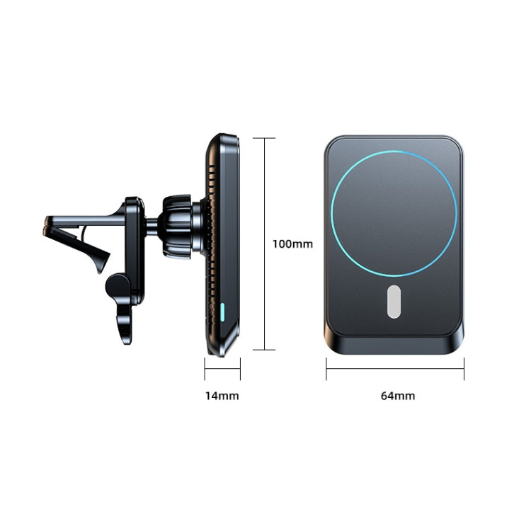 JJT-969 15W Max Output Magnetic Car Air Outlet Bracket Wireless Charger, JJT-969 - HoMEdemic™ 
