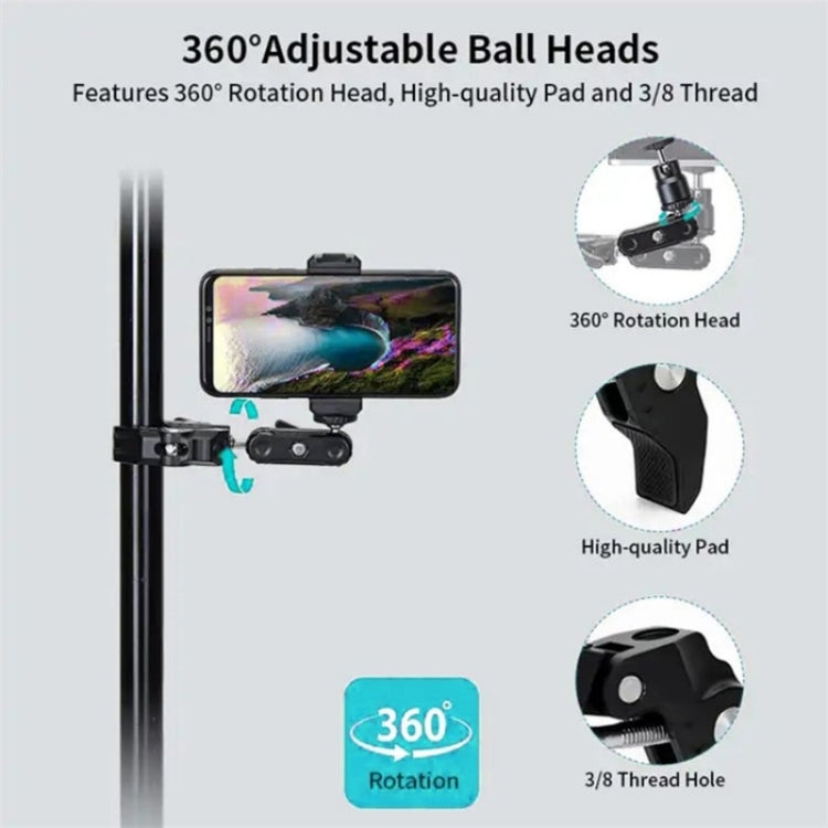 JMARY SR-56 Aluminum Handlebar Crab Clamp Magic Arm Rod Mount - HoMEdemic™ 