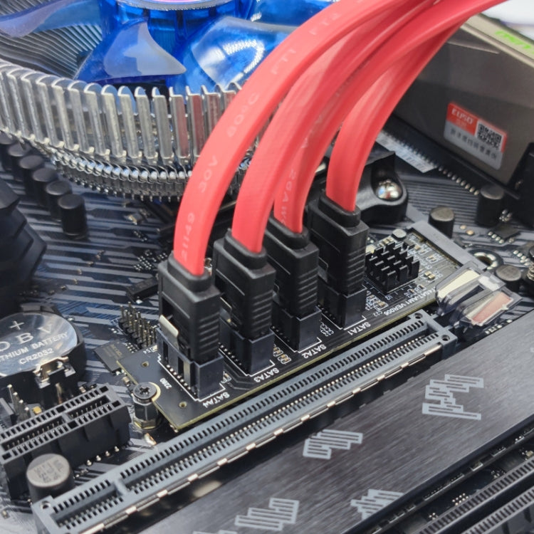 JMB582 M2 KEY-M NVME PCI-E To SATA3.0 Hard Disk Transfer Card(M2T4SAT-A01) - HoMEdemic™ 