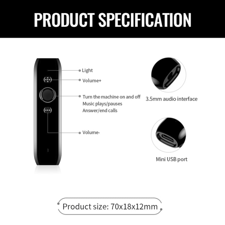 JNN L3 Bluetooth 4.2 Audio Receiver MP3 Player, Memory:16GB(Black) - HoMEdemic™ 