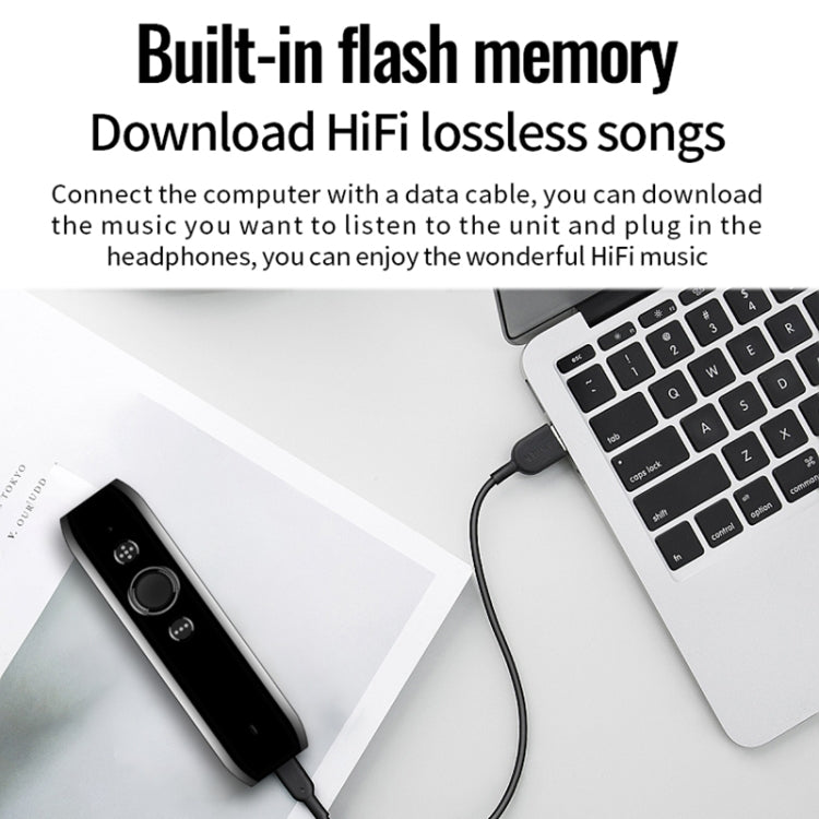 JNN L3 Bluetooth 4.2 Audio Receiver MP3 Player, Memory:8GB(Black) - HoMEdemic™ 