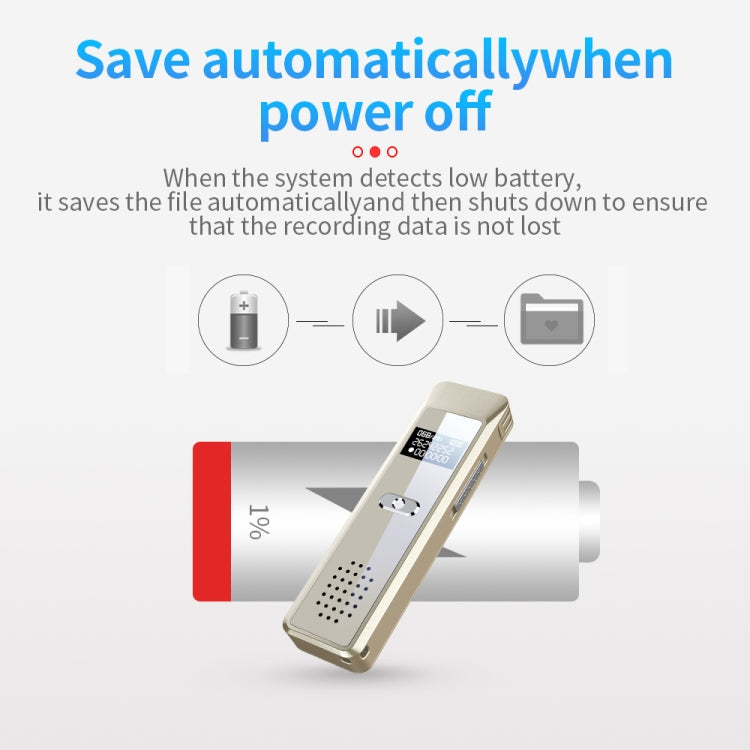 JNN Q7 Mini Portable Voice Recorder with OLED Screen, Memory:16GB(Gold) - HoMEdemic™ 