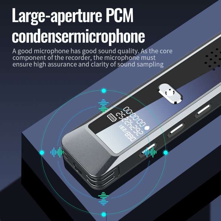 JNN Q7 Mini Portable Voice Recorder with OLED Screen, Memory:16GB(Metal Gray) - HoMEdemic™ 