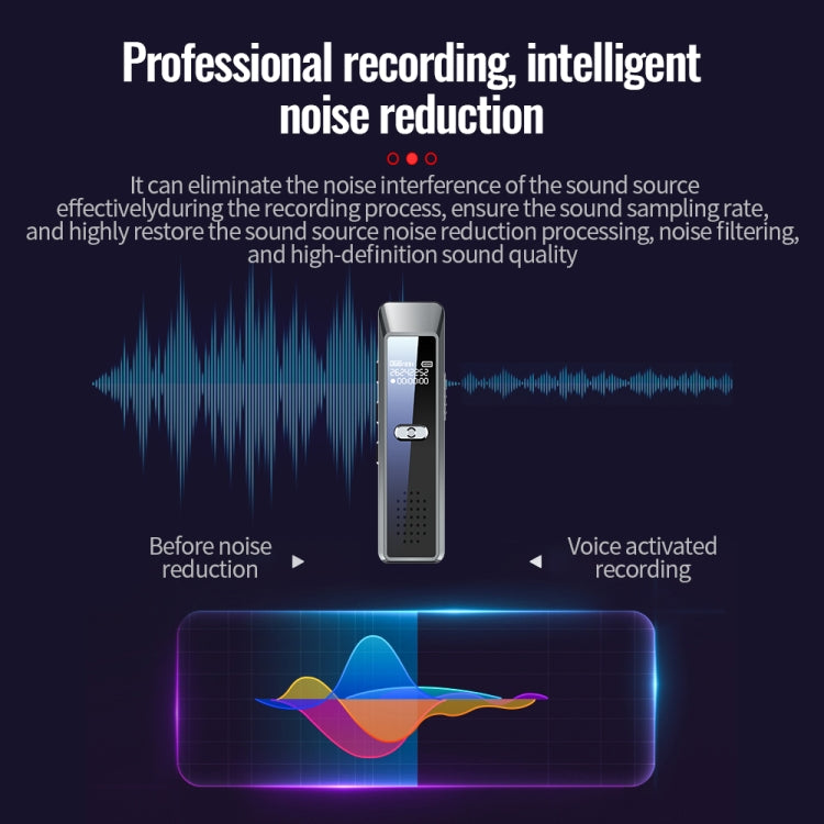 JNN Q7 Mini Portable Voice Recorder with OLED Screen, Memory:16GB(Metal Gray) - HoMEdemic™ 