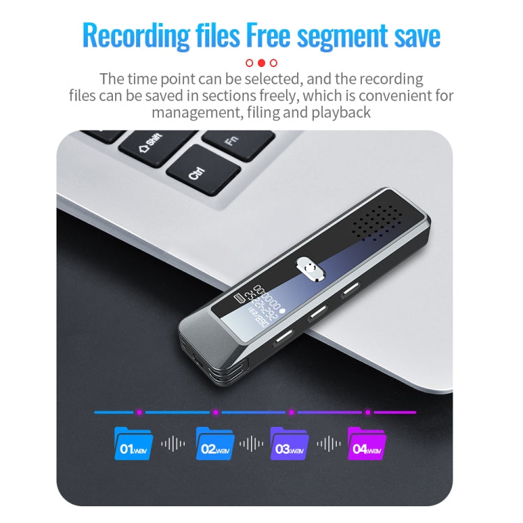 JNN Q7 Mini Portable Voice Recorder with OLED Screen, Memory:16GB(Metal Gray) - HoMEdemic™ 