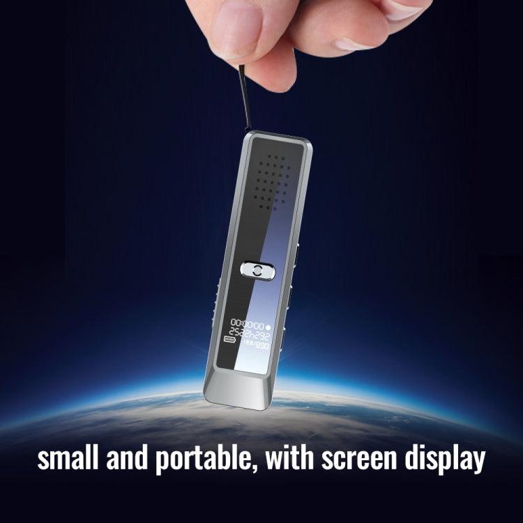 JNN Q7 Mini Portable Voice Recorder with OLED Screen, Memory:16GB(Metal Gray) - HoMEdemic™ 