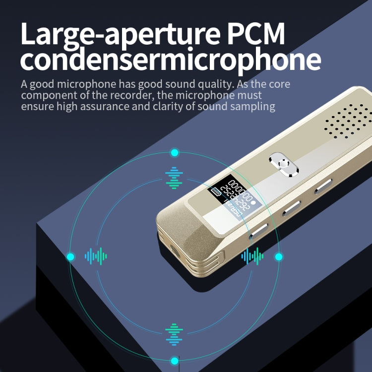 JNN Q7 Mini Portable Voice Recorder with OLED Screen, Memory:4GB(Gold) - HoMEdemic™ 