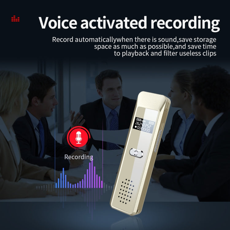 JNN Q7 Mini Portable Voice Recorder with OLED Screen, Memory:4GB(Gold) - HoMEdemic™ 
