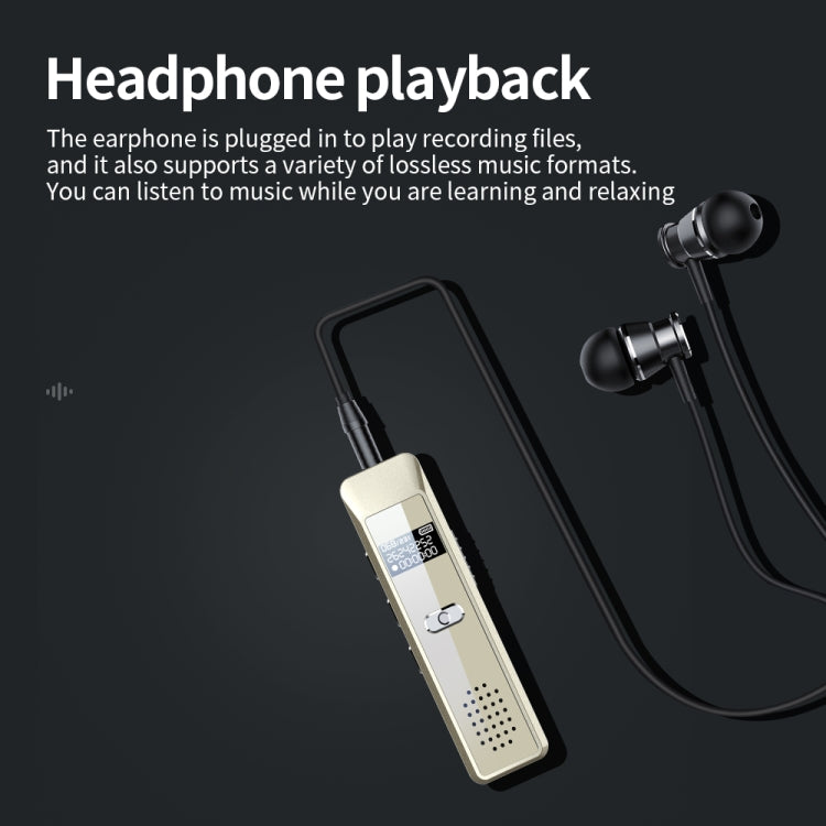 JNN Q7 Mini Portable Voice Recorder with OLED Screen, Memory:4GB(Gold) - HoMEdemic™ 