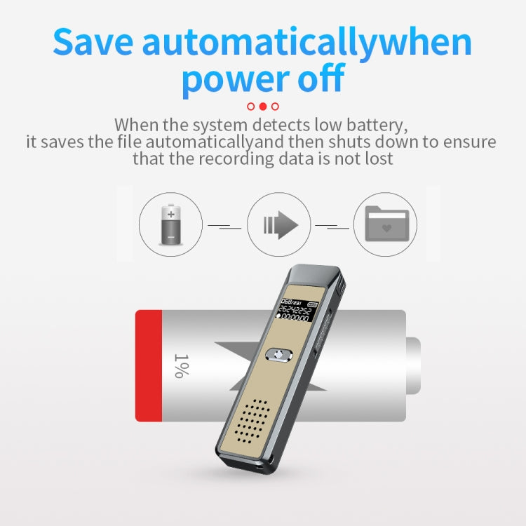 JNN Q7 Mini Portable Voice Recorder with OLED Screen, Memory:4GB(Grey+Gold) - HoMEdemic™ 