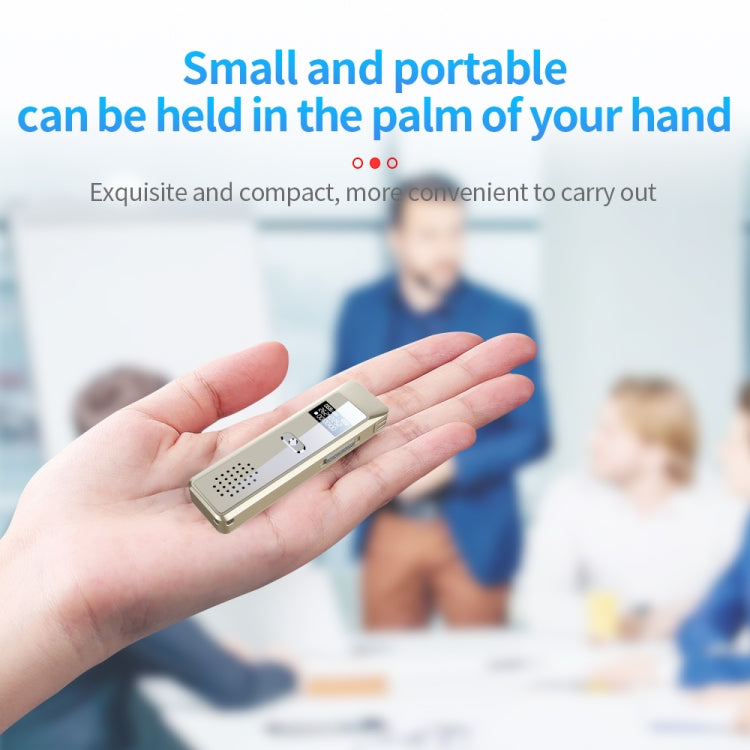 JNN Q7 Mini Portable Voice Recorder with OLED Screen, Memory:8GB(Gold) - HoMEdemic™ 