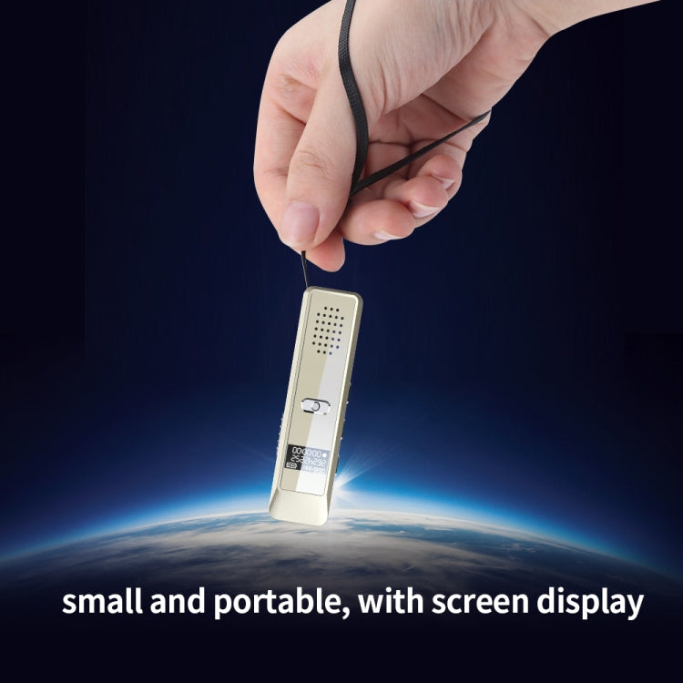 JNN Q7 Mini Portable Voice Recorder with OLED Screen, Memory:8GB(Gold) - HoMEdemic™ 