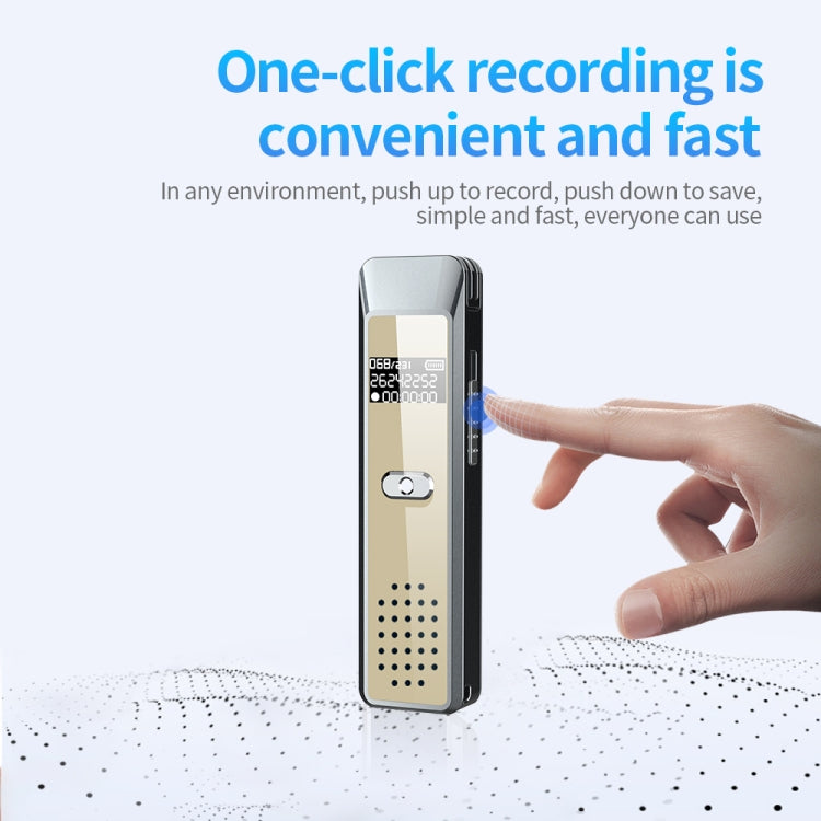 JNN Q7 Mini Portable Voice Recorder with OLED Screen, Memory:8GB(Grey+Gold) - HoMEdemic™ 
