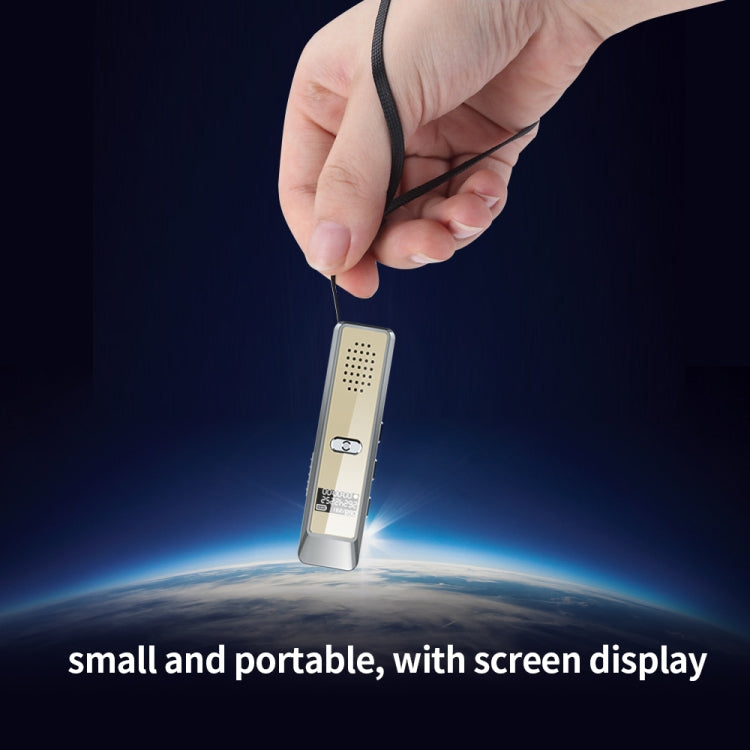 JNN Q7 Mini Portable Voice Recorder with OLED Screen, Memory:8GB(Grey+Gold) - HoMEdemic™ 