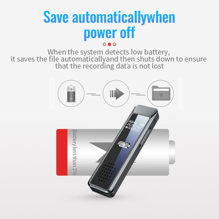 JNN Q7 Mini Portable Voice Recorder with OLED Screen, Memory:8GB(Metal Gray) - HoMEdemic™ 
