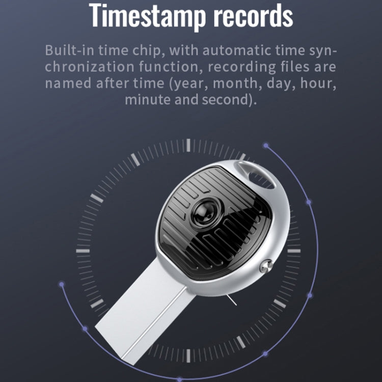 JNN S13 Zinc Alloy U-disk Voice Recorder, Memory:4GB(Silver) - HoMEdemic™ 