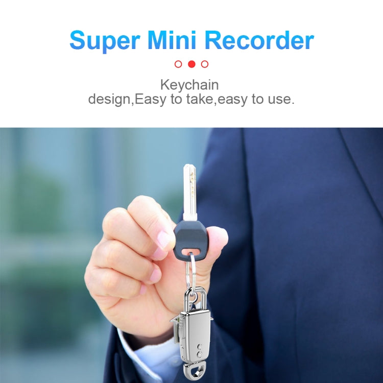 JNN S20 Zinc Alloy Keychain Voice Recorder, Memory:16GB(Black) - HoMEdemic™ 