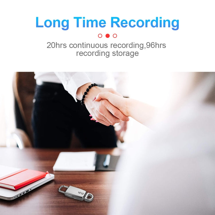 JNN S20 Zinc Alloy Keychain Voice Recorder, Memory:4GB(Silver) - HoMEdemic™ 