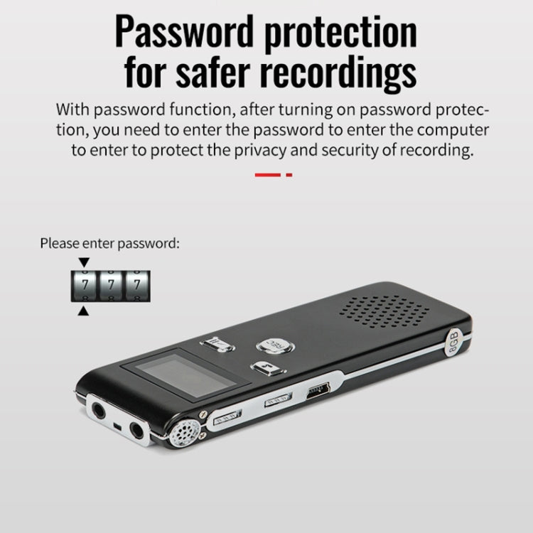 JNN X18 Mini Smart HD Noise Cancelling Voice Recorder, Memory:16GB(Black) - HoMEdemic™ 