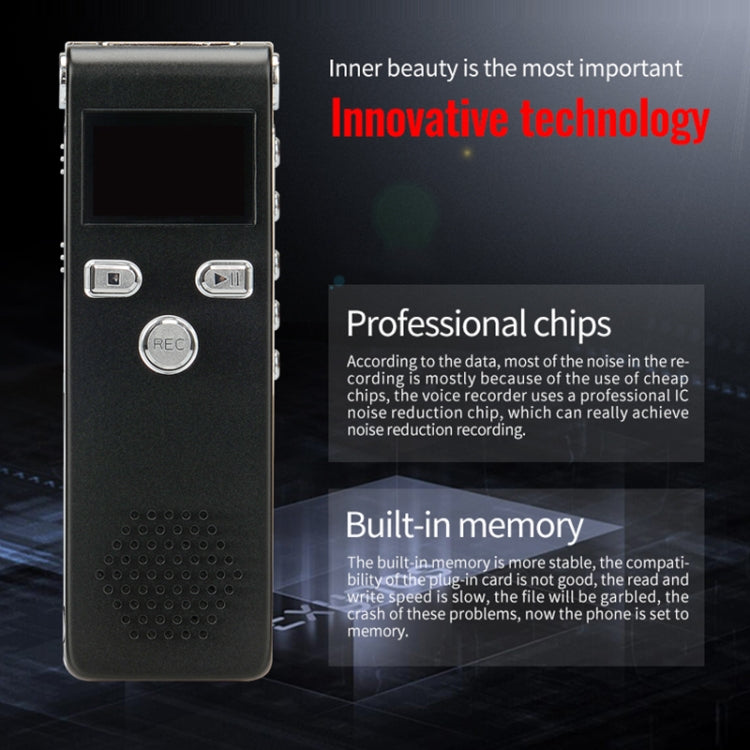 JNN X18 Mini Smart HD Noise Cancelling Voice Recorder, Memory:16GB(Black) - HoMEdemic™ 