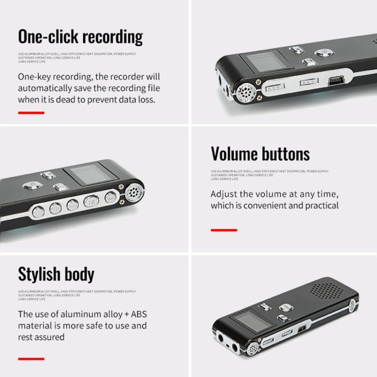 JNN X18 Mini Smart HD Noise Cancelling Voice Recorder, Memory:16GB(Black) - HoMEdemic™ 