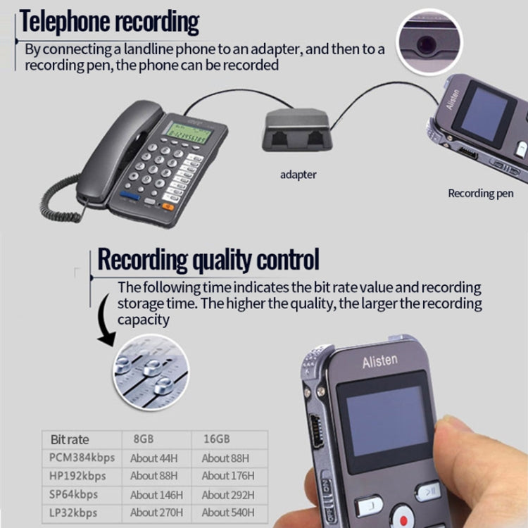 JNN X26 Mini Portable Voice Recorder with OLED Screen, Memory:16GB(Gold) - HoMEdemic™ 