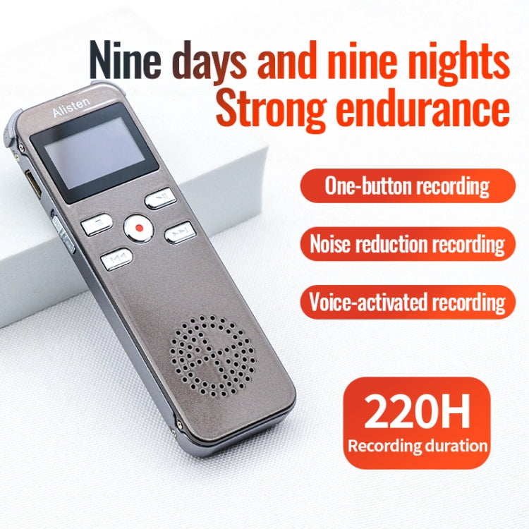 JNN X26 Mini Portable Voice Recorder with OLED Screen, Memory:8GB(Metal Gray) - HoMEdemic™ 