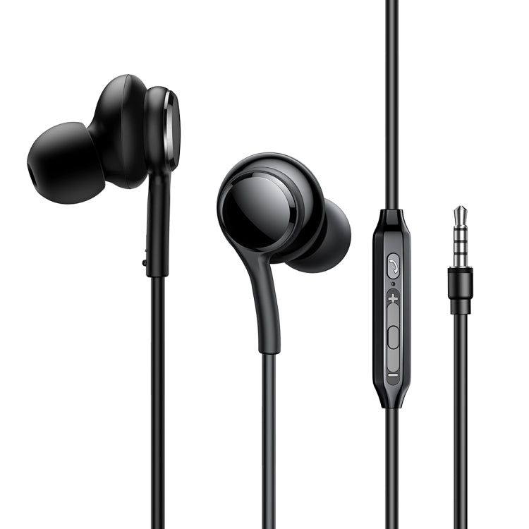 JOYRO0M JR-EW02 3.5mm In-Ear Wired Earphone, Length: 1.2m(Black) - HoMEdemic™ 