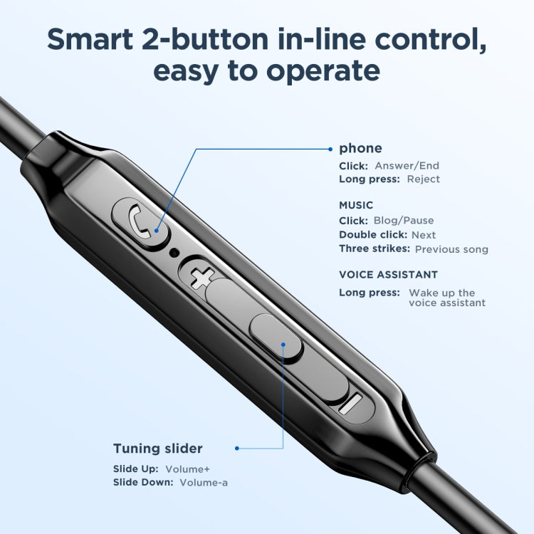 JOYRO0M JR-EW02 3.5mm In-Ear Wired Earphone, Length: 1.2m(Black) - HoMEdemic™ 