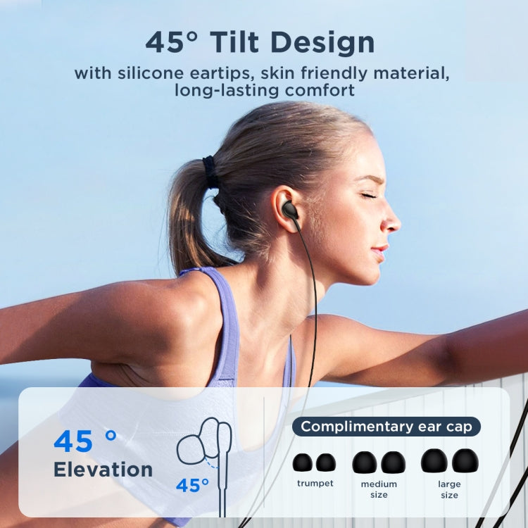 JOYRO0M JR-EW02 3.5mm In-Ear Wired Earphone, Length: 1.2m(Black) - HoMEdemic™ 