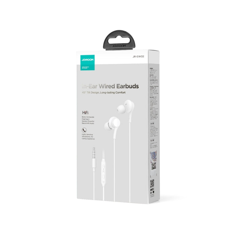 JOYRO0M JR-EW02 3.5mm In-Ear Wired Earphone, Length: 1.2m(White) - HoMEdemic™ 