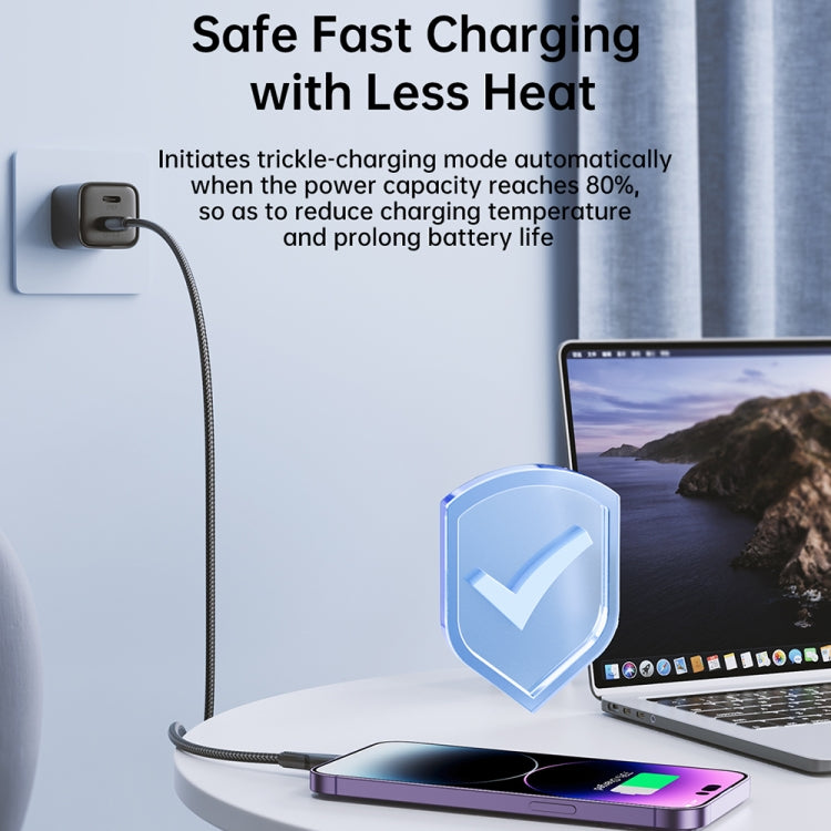 JOYROOM 2.4A USB to 8 Pin Surpass Series Fast Charging Data Cable, Length:0.25m(Black) - HoMEdemic™ 