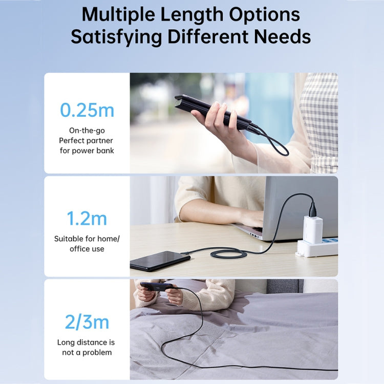 JOYROOM 2.4A USB to 8 Pin Surpass Series Fast Charging Data Cable, Length:0.25m(Black) - HoMEdemic™ 