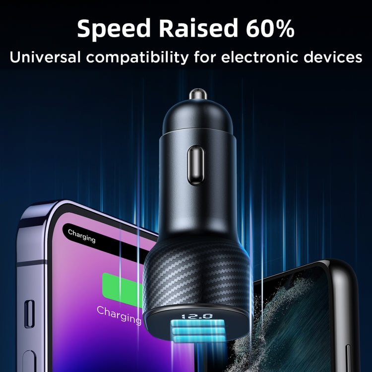 JOYROOM JR-CCD03 3.4A 3 x USB Ports Digital Display Car Charger(Black) - HoMEdemic™ 